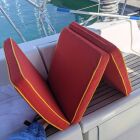 Folding piped deck cushions