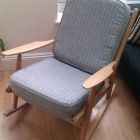 Revamped Ercol rocking chair with tweed covers