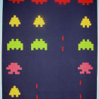 Applique blind for a space invaders fan